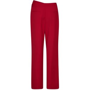 Co'Couture, Broeken, Dames, Rood, XS, Polyester, Elegante wijde broek