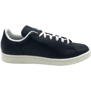 Adidas Originals, Zwarte Stan Smith Sneakers Zwart, Dames, Maat:44 EU