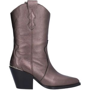 Alpe, Schoenen, Dames, Bruin, 38 EU, Leer, Bruine Leren Dames Cowboy Laars