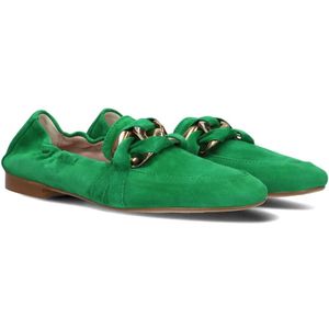 Stefano Lauran, Schoenen, Dames, Groen, 38 EU, Suède, Groene Suède Instappers met Gouden Gesp