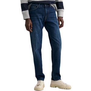 Gant, Jeans, Heren, Blauw, W33, Denim, Slim Jeans Upgrade