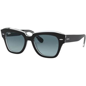 Ray-Ban, Accessoires, Dames, Blauw, 52 MM, Rb 2186 Zonnebril State Street Gepolariseerd State Street Gepolariseerd