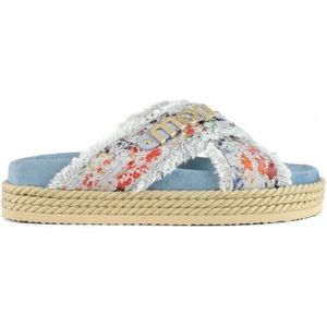 Mou, Kruisende Touw Denim Sandalen Veelkleurig, Dames, Maat:38 EU