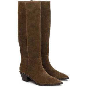 Kazar, Schoenen, Dames, Bruin, 37 EU, Suède, Suede Cowboy Style Booties