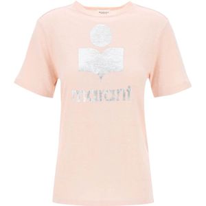 Isabel Marant Étoile, Tops, Dames, Roze, S, Linnen, T-Shirts