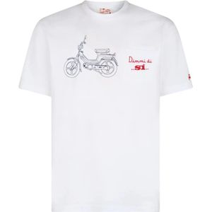 MC2 Saint Barth, Tops, Heren, Wit, XL, Katoen, Katoenen T-shirt