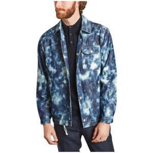 Universal Works, Indigo Tie & Dye Coach Jack Blauw, Heren, Maat:S