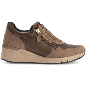 Gabor, Schoenen, Dames, Bruin, 40 EU, Taupe Leren Gecombineerde Manden