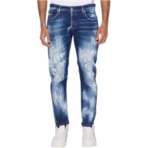 John Richmond, Jeans, Heren, Blauw, W29, Katoen, Slim-fit Jeans