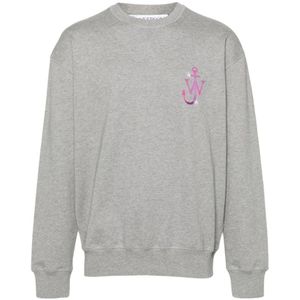 JW Anderson, Sweatshirts & Hoodies, Heren, Grijs, L, Katoen, Sweatshirts