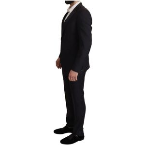 Dolce & Gabbana, Pakken, Heren, Zwart, L, Wol, Single Breasted Suits