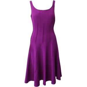 Oscar De La Renta Pre-owned, Pre-owned Wool dresses Paars, Dames, Maat:S