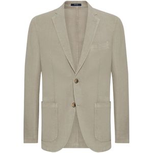 Boggi Milano, Puur Linnen Jas Beige, Heren, Maat:L