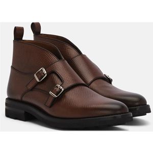 Lottusse, Schoenen, Heren, Bruin, 42 EU, Leer, Bruin Kalfsleer Premium Gesp Enkellaarzen