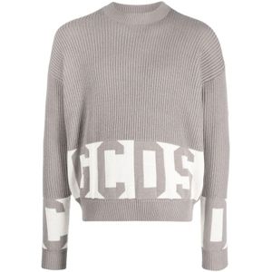 Gcds, Truien, Heren, Grijs, S, Grijze Low Band Sweater