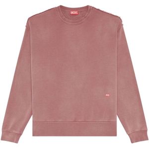 Diesel, Sweatshirts & Hoodies, Heren, Paars, XL, Klassieke Sweatshirt voor Moderne Man