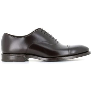 Henderson, Schoenen, Heren, Bruin, 43 1/2 EU, Leer, Klassieke Bruine Oxford Platte Schoenen