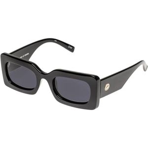 Le Specs, Stijlvolle zwarte zonnebril Zwart, Dames, Maat:ONE Size