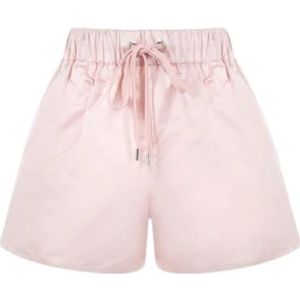 Sa Su Phi, Korte broeken, Dames, Roze, S, Satijn, Roze Zijden Duchess Shorts met Elastische Tailleband en Zijzakken