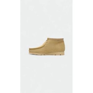 Clarks, Schoenen, Heren, Beige, 43 EU, Leer, GTX Wallabee Boot in Maple