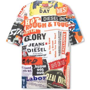 Diesel, 45e verjaardag limited edition T-shirt Veelkleurig, Dames, Maat:S