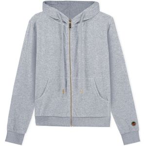 Busnel, Grijze Melange Hoodie Jas Grijs, Dames, Maat:XS