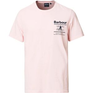 Barbour, Tops, Heren, Roze, L, Katoen, Nautisch-geïnspireerd Katoenen T-Shirt