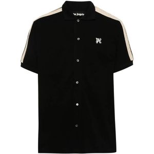 Palm Angels, Short Sleeve Shirts Zwart, Heren, Maat:L