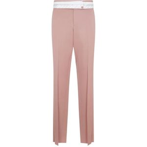 Dior, Rode Wol Homme Broek Roze, Heren, Maat:L