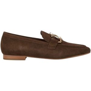 Alma EN Pena, Schoenen, Dames, Bruin, 38 EU, Metalen Stijgbeugel Loafer