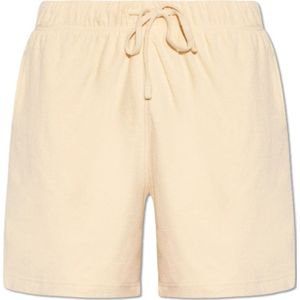 Burberry, Korte broeken, Heren, Beige, L, Katoen, Shorts met logo