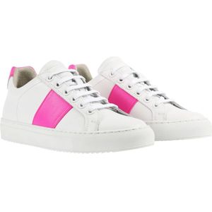 National Standard, Schoenen, Dames, Roze, 39 EU, Katoen, Met de hand gemaakte Neon Pink Sneakers