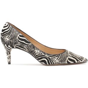 Kazar, Schoenen, Dames, Zwart, 35 EU, Leer, Zwart en wit zebra patroon pumps