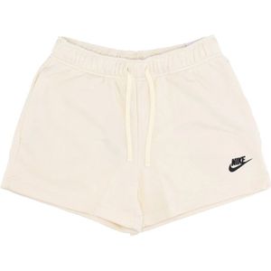 Nike, Korte broeken, Dames, Wit, L, Katoen, Fleece Shorts Kokosmelk/Zwart