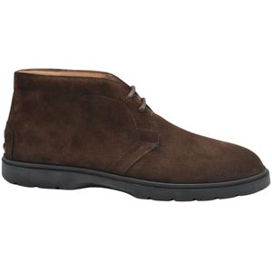 Tod's, Schoenen, Heren, Bruin, 43 1/2 EU, Bruine Veterschoenen voor Mannen