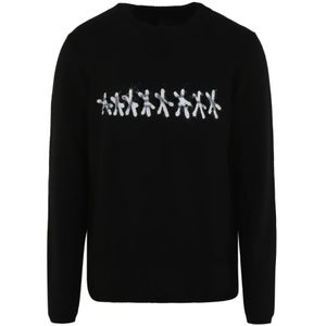 Givenchy, Heren Tufting Logo Truien Zwart Zwart, Heren, Maat:L