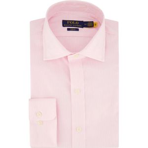 Ralph Lauren, Overhemden, Heren, Roze, 2Xl, Katoen, Roze Gestreept Slim Fit Business Overhemd