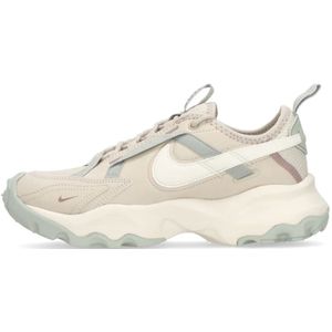 Nike, Sport, Dames, Beige, 37 1/2 EU, Taupe Lage Sneakers met Veters