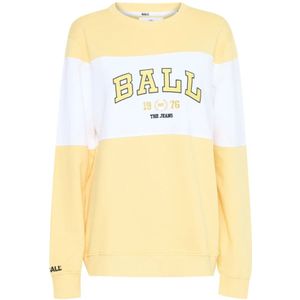 Ball, Sweatshirts & Hoodies, Dames, Geel, XL, Katoen, Zonsondergang Sweatshirt J. Montana Stijl