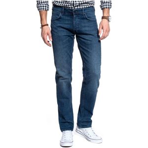 Lee, Jeans, Heren, Blauw, W32 L34, Denim, Blauwe Regular Denim Jeans