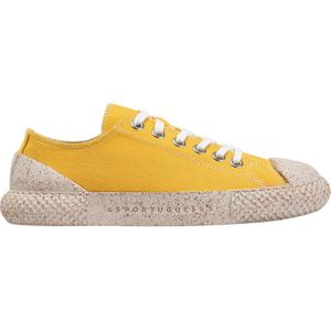 Asportuguesas, Schoenen, Dames, Geel, 36 EU, Gele Textiel Sneakers Kurk Zool