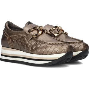 Softwaves, Schoenen, Dames, Grijs, 39 1/2 EU, Leer, Bronzen Instappers voor Dames