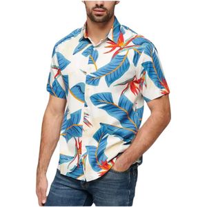 Superdry, Overhemden, Heren, Veelkleurig, L, Tropisch Hawaïaans Overhemd
