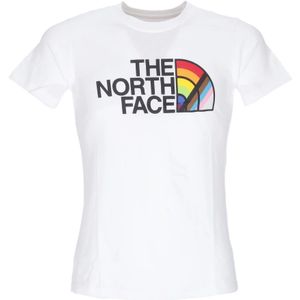 The North Face, Tops, Dames, Wit, M, Lady Pride Tee - Streetwear Collectie