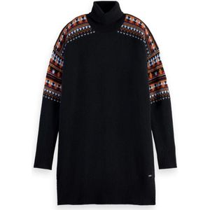 Scotch & Soda, Gezellig Gebreide Jurk Blauw, Dames, Maat:M