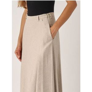 Herno, Rokken, Dames, Beige, S, Beige Rok Regular Fit Zijrits