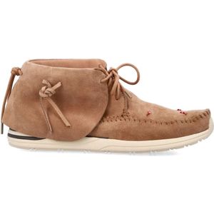 visvim, Schoenen, Heren, Bruin, 43 EU, Suède, Kameel Sneakers Lhamo-Folk Stijl