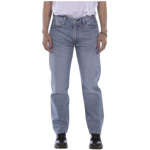 Levi's, Jeans, Heren, Blauw, W32, Denim, 551Z Rechte Crop Lichtblauwe Jeans