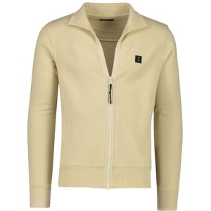 Butcher of Blue, Sweatshirts & Hoodies, Heren, Beige, L, Katoen, Beige Heren Vest met Rits