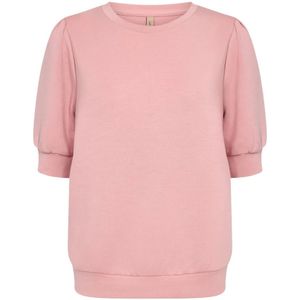 Soyaconcept, Sweatshirts & Hoodies, Dames, Roze, M, Polyester, Comfortabel Roze Shirt met Ronde Hals